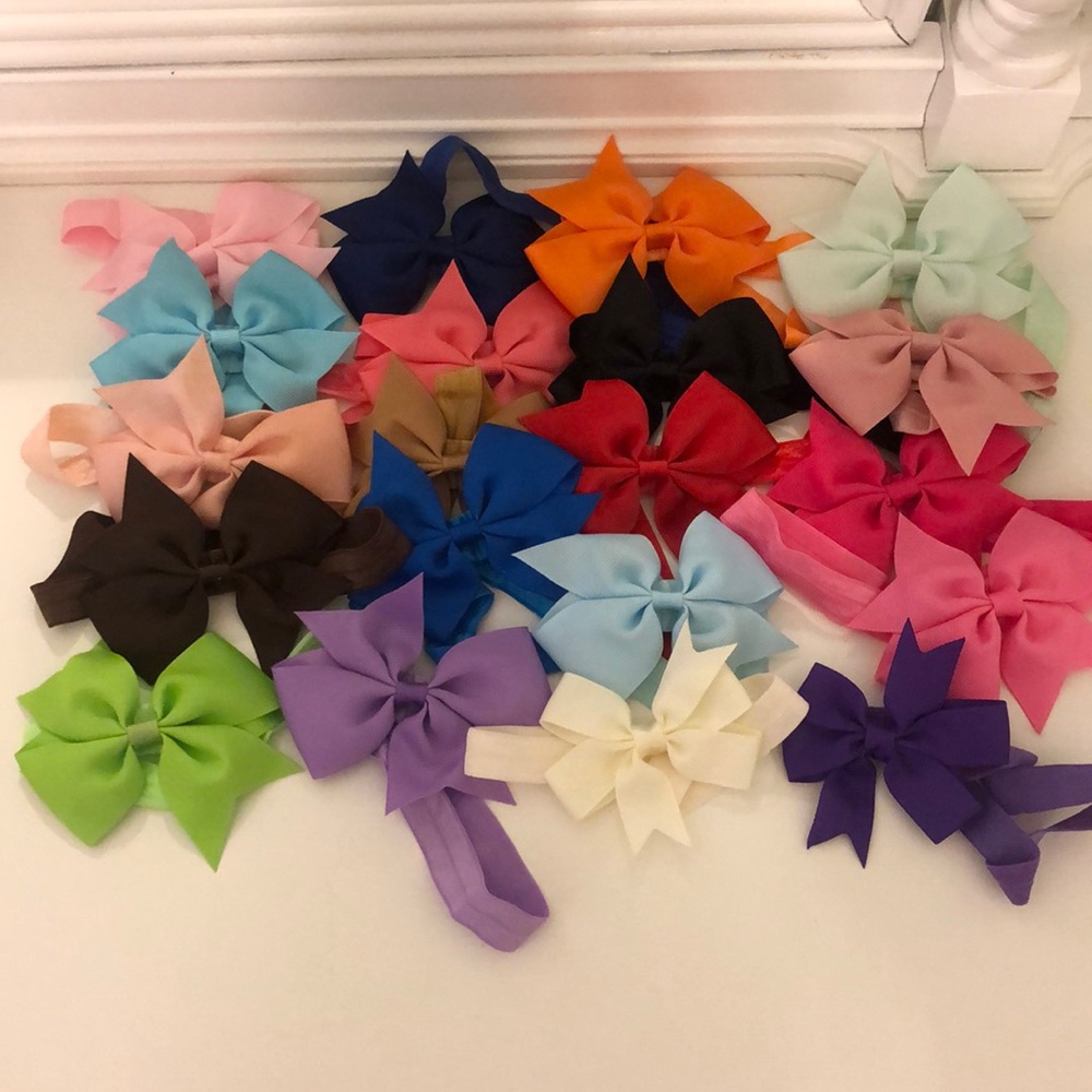 Baby/toddler bows with headband
